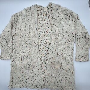 Altar'd State Cream And Pink Multicolor Confetti Women's Cardigan Size Medium